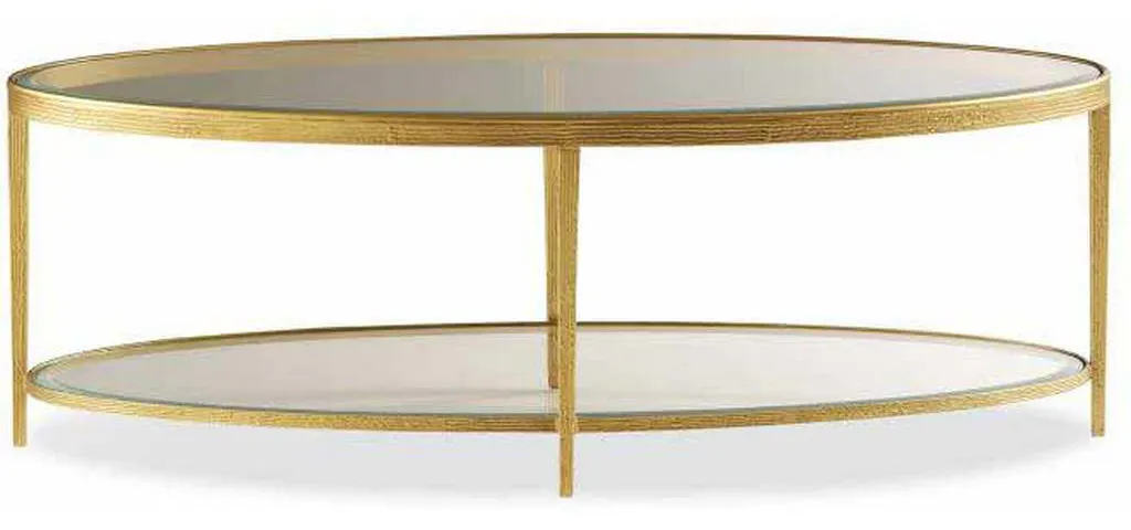 Maitland Smith HM1016C-2 Jinx Brass Oval Cocktail Table Maitland Smith HM1016C-2 Jinx Brass Oval Cocktail Table