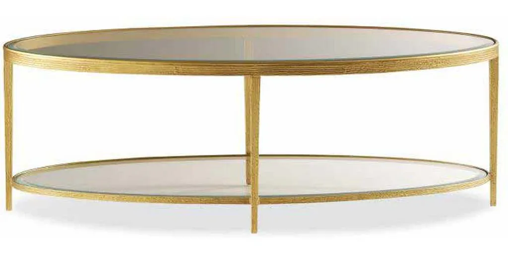 Maitland Smith HM1016C-2 Jinx Brass Oval Cocktail Table Maitland Smith HM1016C-2 Jinx Brass Oval Cocktail Table