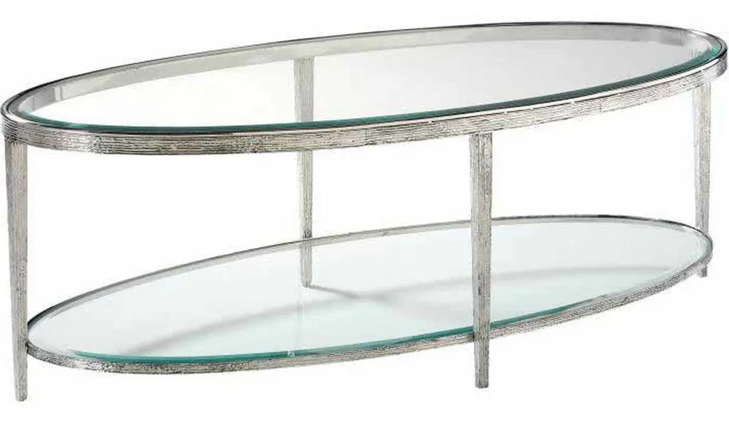 Maitland Smith HM1016C Jinx Nickel Oval Cocktail Table Maitland Smith HM1016C Jinx Nickel Oval Cocktail Table