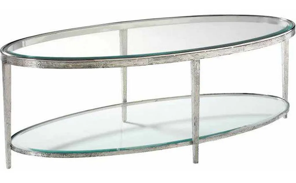 Maitland Smith HM1016C Jinx Nickel Oval Cocktail Table Maitland Smith HM1016C Jinx Nickel Oval Cocktail Table