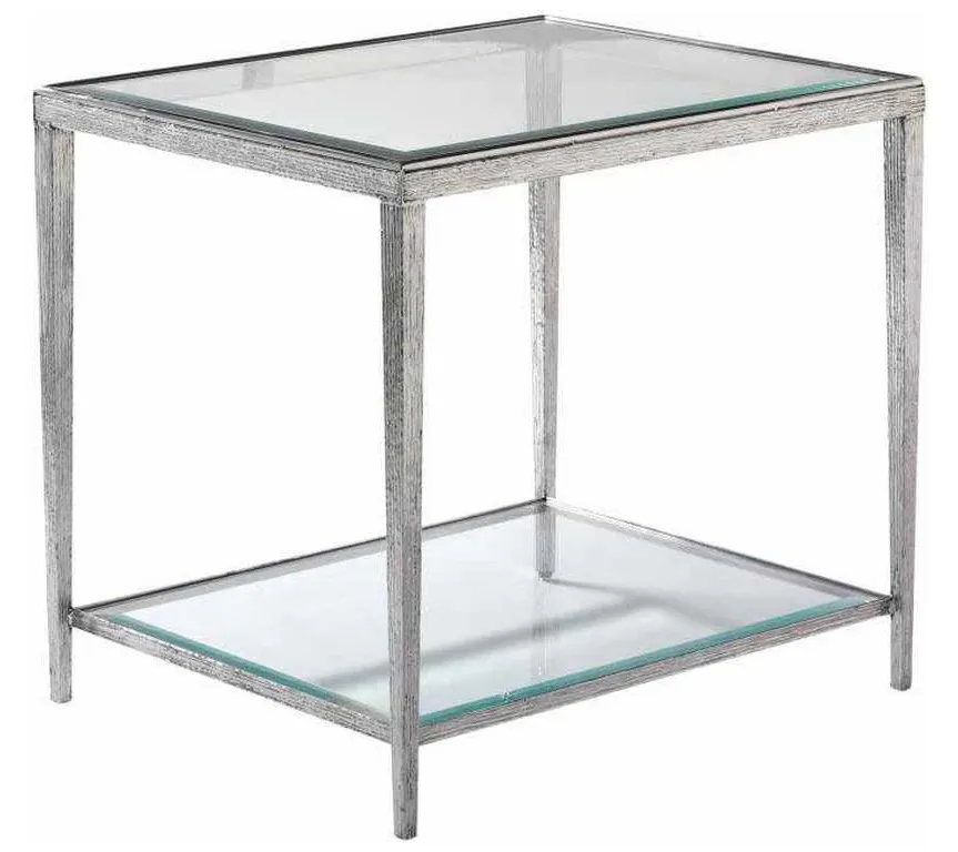 Maitland Smith HM1019E Jinx Nickel Rectangular Side Table Maitland Smith HM1019E Jinx Nickel Rectangular Side Table