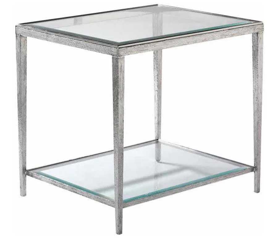 Maitland Smith HM1019E Jinx Nickel Rectangular Side Table Maitland Smith HM1019E Jinx Nickel Rectangular Side Table