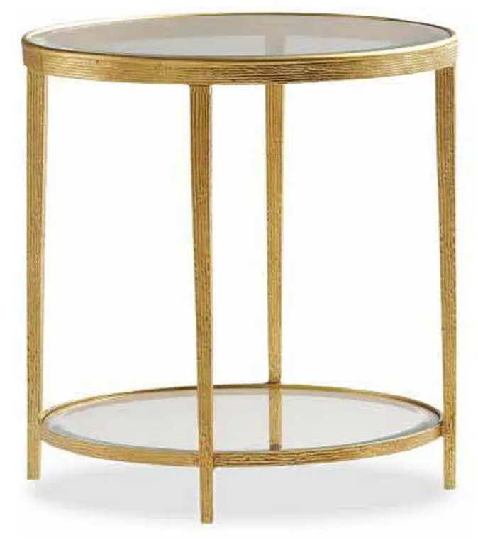 Maitland Smith HM1020L-2 Jinx Brass Round Side Table Maitland Smith HM1020L-2 Jinx Brass Round Side Table