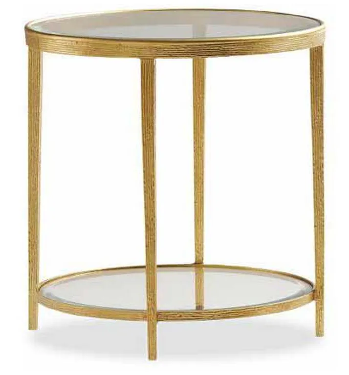 Maitland Smith HM1020L-2 Jinx Brass Round Side Table Maitland Smith HM1020L-2 Jinx Brass Round Side Table