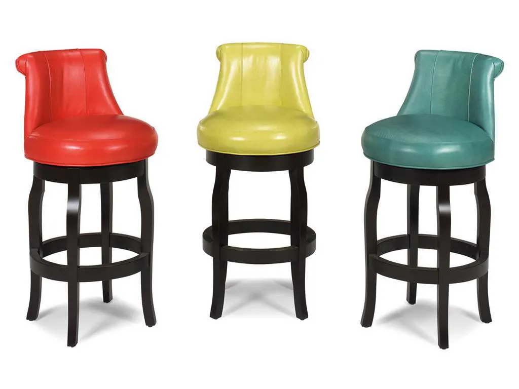 McKinley Leather 15  Finley Swivel Barstool