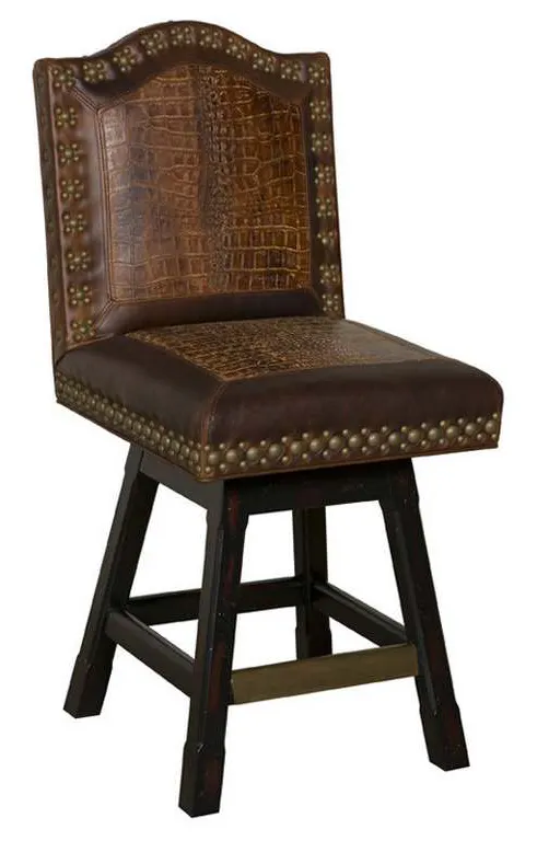 McKinley Leather 23-B Wild West Swivel Barstool McKinley Leather 23-B Wild West Swivel Barstool