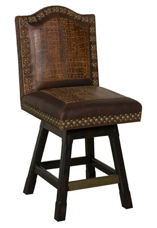 McKinley Leather 23-B Wild West Swivel Barstool McKinley Leather 23-B Wild West Swivel Barstool