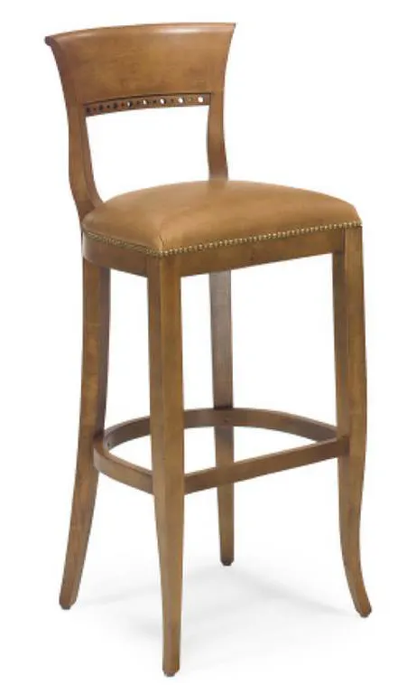 McKinley Leather 25 Beidermeier Stationary Barstool McKinley Leather 25 Beidermeier Stationary Barstool