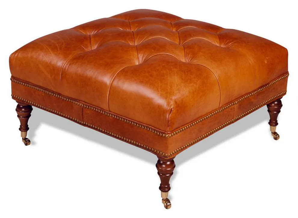 McKinley Leather 30 Square Tufted Ottoman McKinley Leather 30 Square Tufted Ottoman