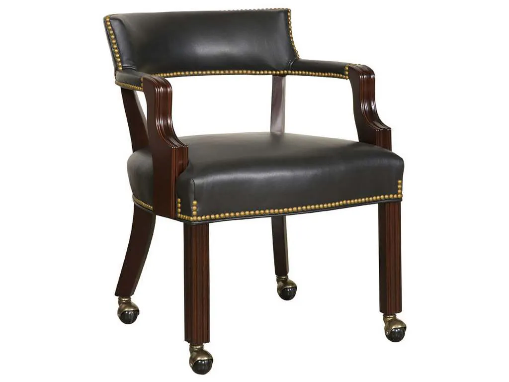 McKinley Leather 330-C  Berkshire Bank Chair with casters