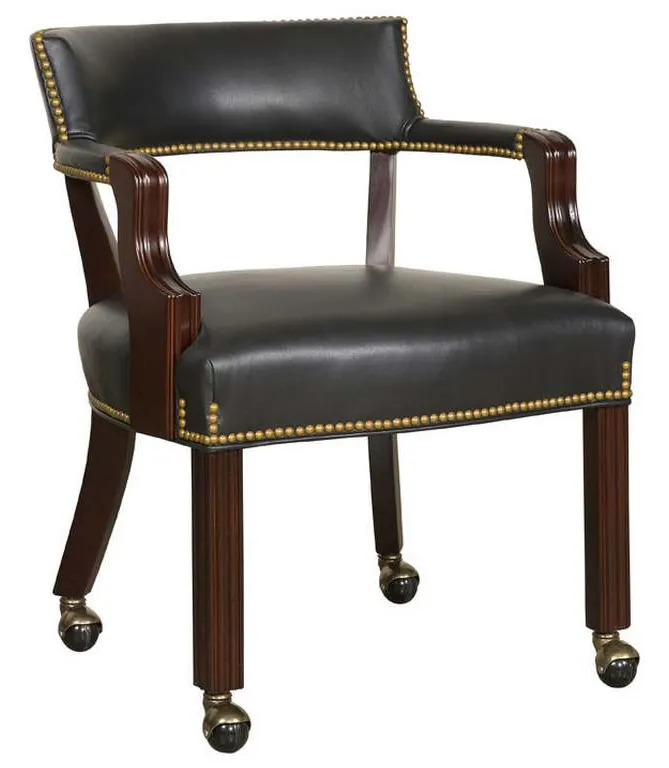 McKinley Leather 330-C Berkshire Bank Chair with casters McKinley Leather 330-C Berkshire Bank Chair with casters