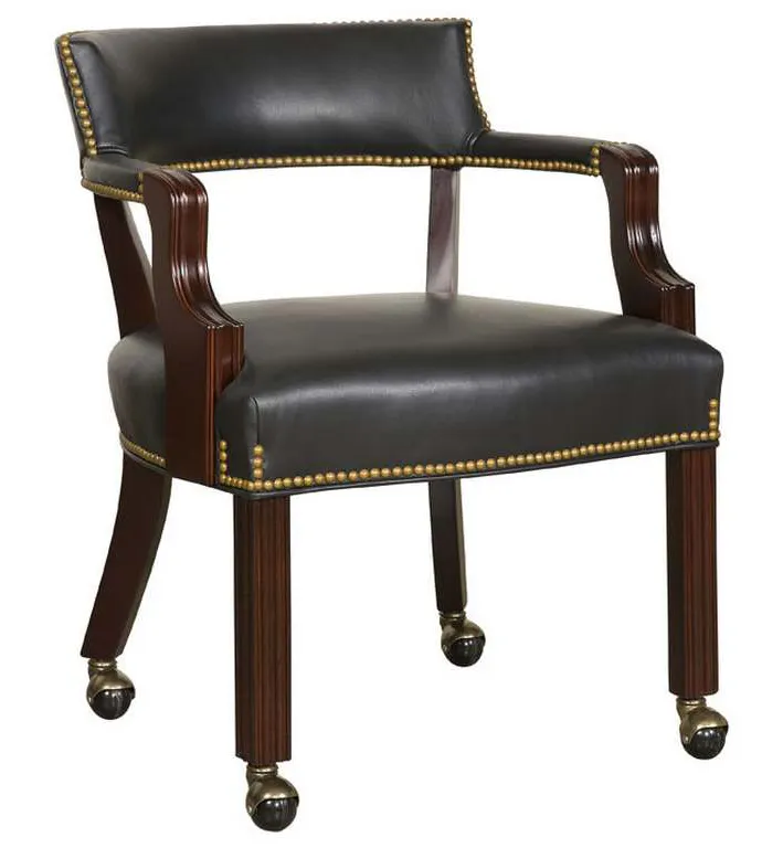 McKinley Leather 330-C Berkshire Bank Chair with casters McKinley Leather 330-C Berkshire Bank Chair with casters