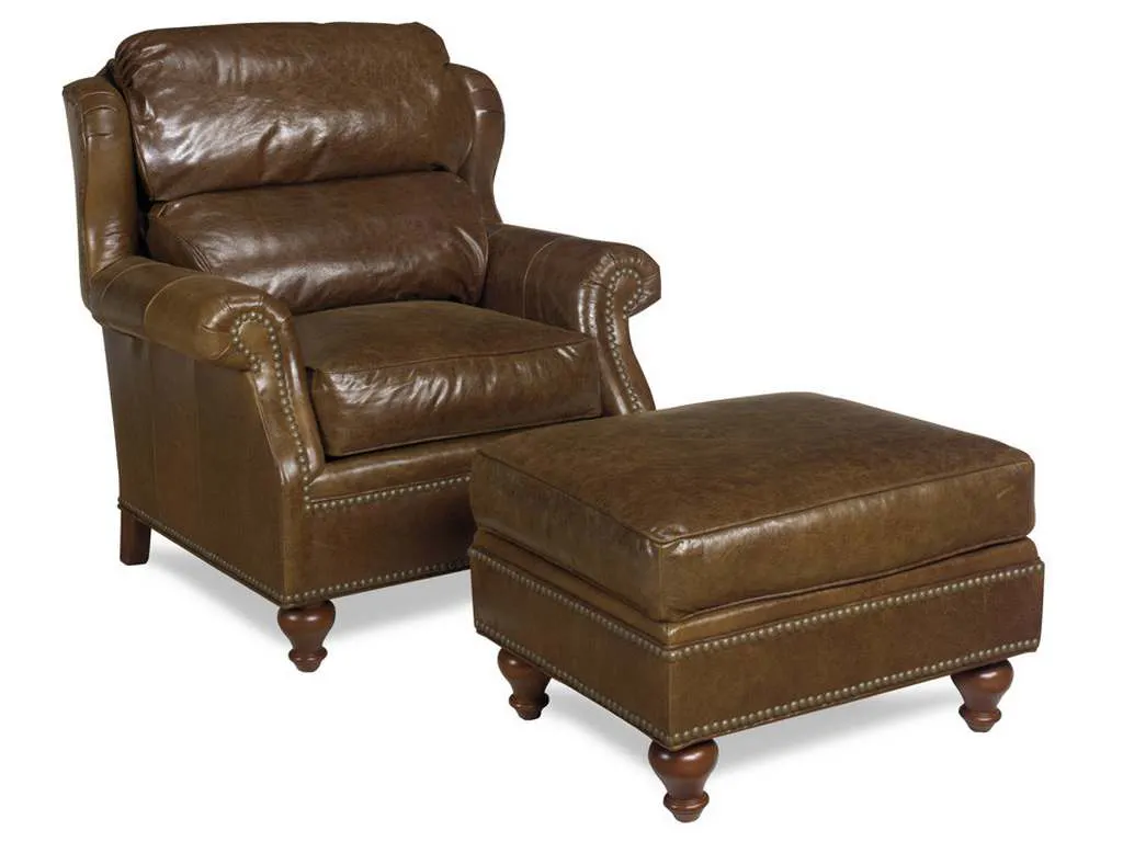 McKinley Leather 3910  Hunt Ottoman