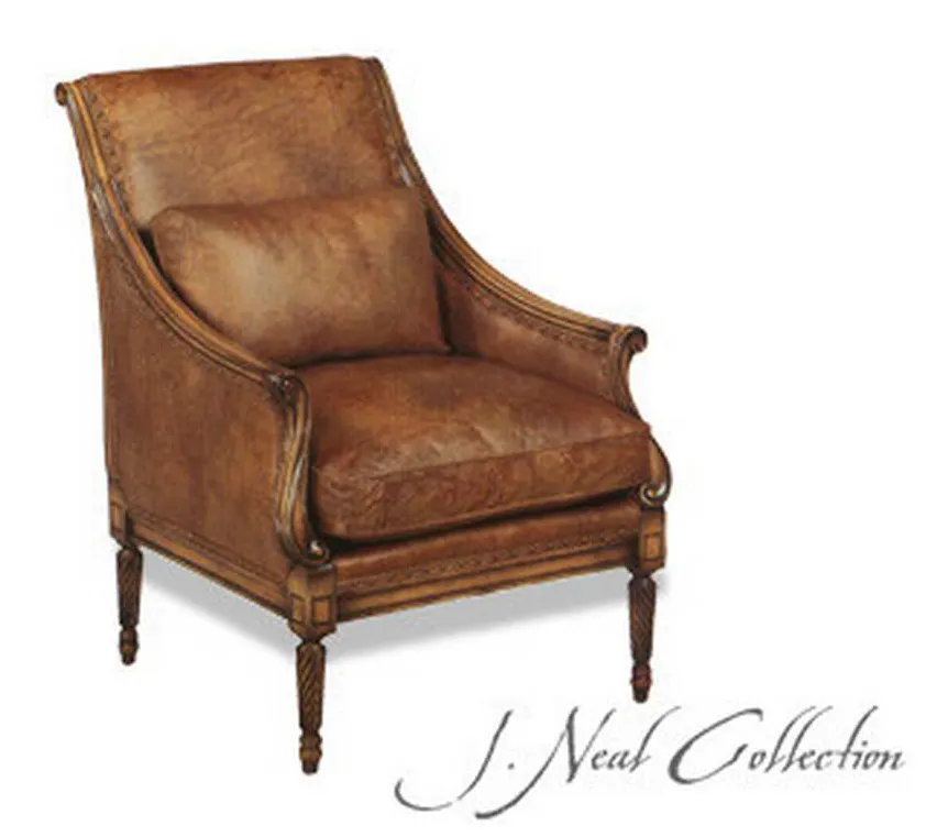 McKinley Leather 502 J Neal Collection Italian Carved Chair McKinley Leather 502 J Neal Collection Italian Carved Chair