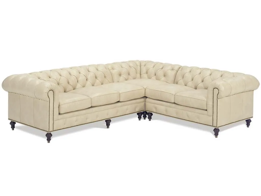 McKinley Leather 3285-SC  Monticello Chesterfield Square Corner