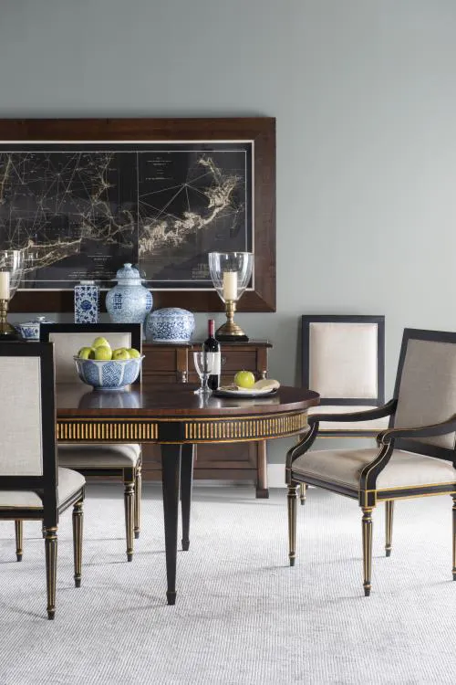 Century Furniture MN5364S Barrington Side Chair Black Gold Century Furniture MN5364S Barrington Side Chair Black Gold