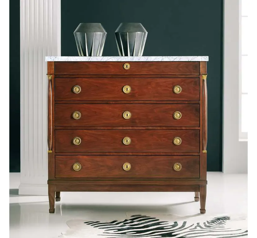 Modern History MH1061F01 Walnut Chest with Columns Modern History MH1061F01 Walnut Chest with Columns