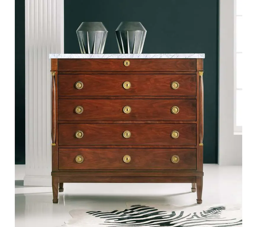Modern History MH1061F01 Walnut Chest with Columns Modern History MH1061F01 Walnut Chest with Columns