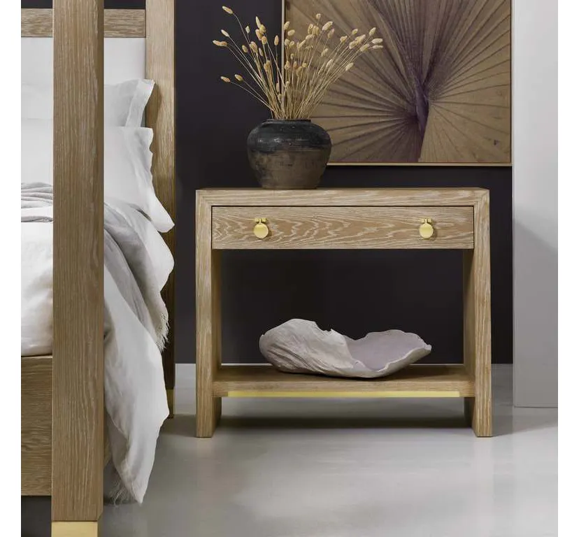 Modern History MH1102F01 Mirage Bedside Table Weathered Oak Modern History MH1102F01 Mirage Bedside Table Weathered Oak