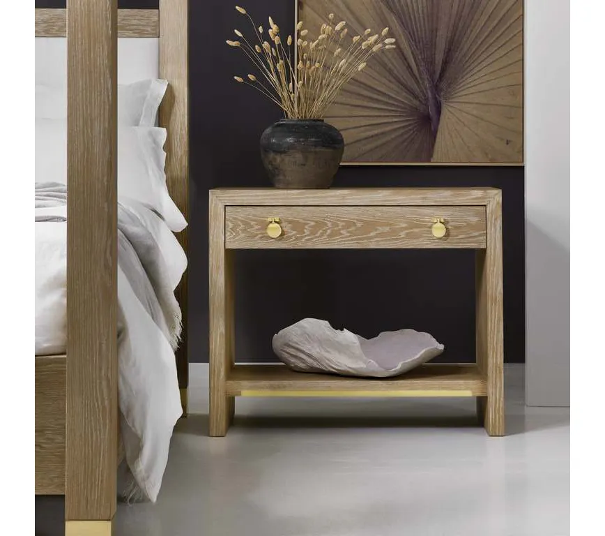 Modern History MH1102F01 Mirage Bedside Table Weathered Oak Modern History MH1102F01 Mirage Bedside Table Weathered Oak