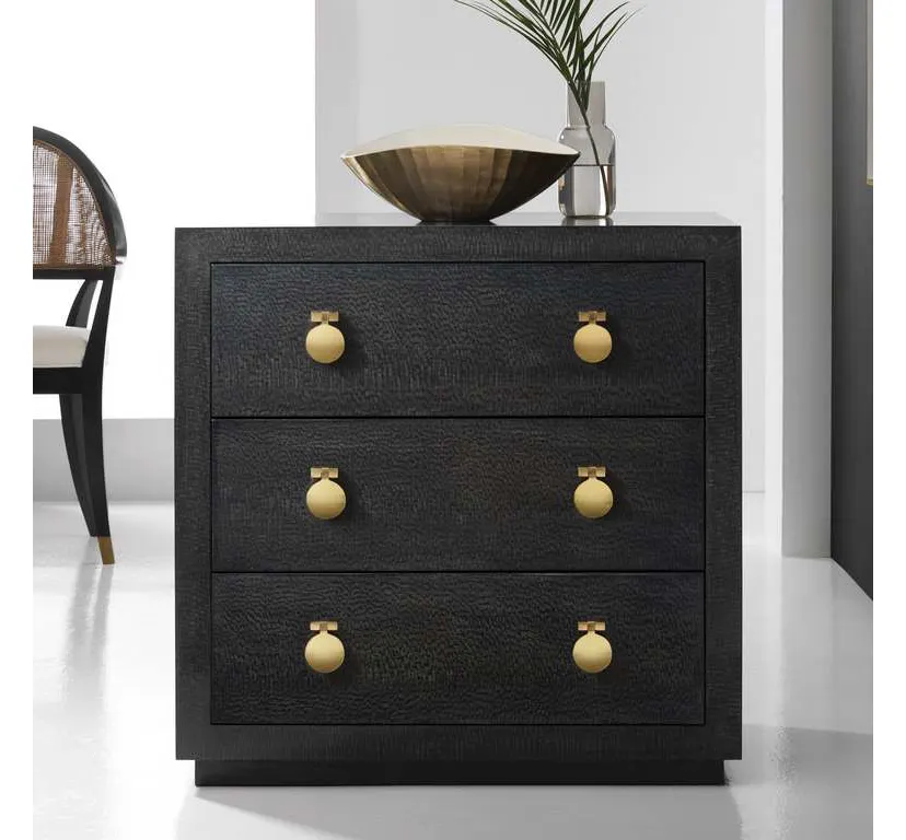 Modern History MH1115F02 Mirage Bedside Chest Black Lacewood Modern History MH1115F02 Mirage Bedside Chest Black Lacewood