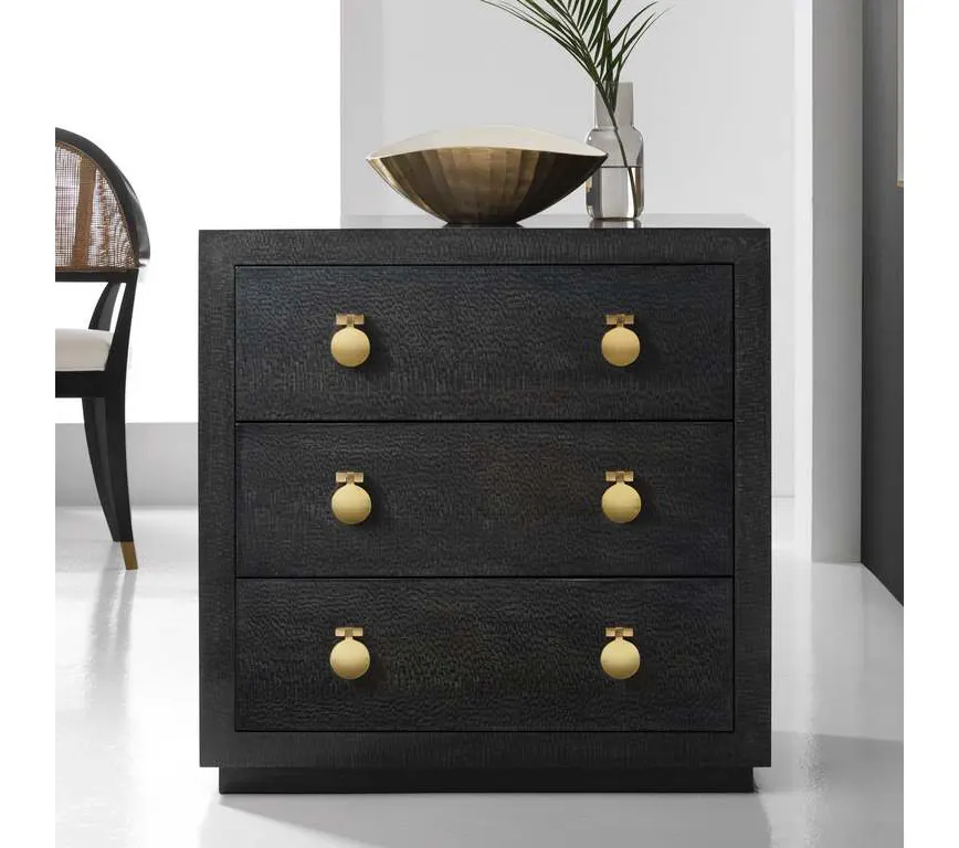 Modern History MH1115F02 Mirage Bedside Chest Black Lacewood Modern History MH1115F02 Mirage Bedside Chest Black Lacewood