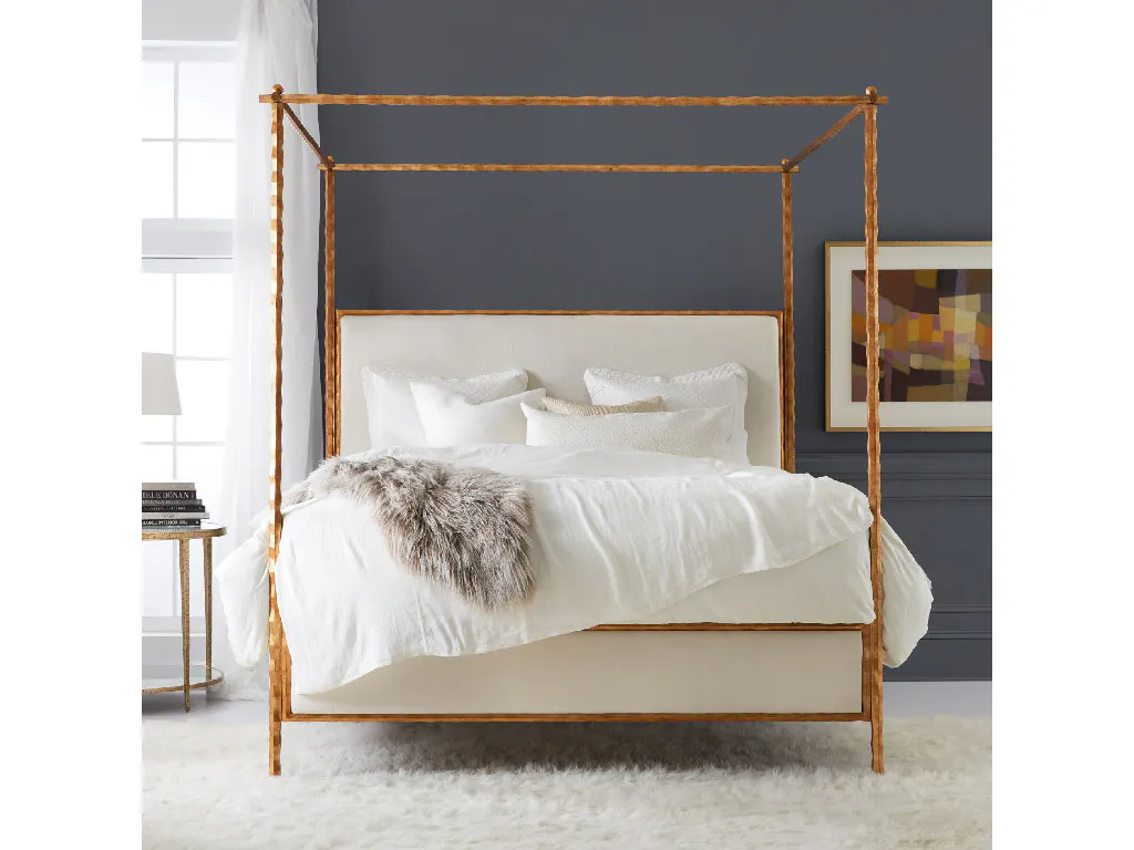 Modern History MH993F01-K Organic Bed Gold Leaf King Modern History MH993F01-K Organic Bed Gold Leaf King