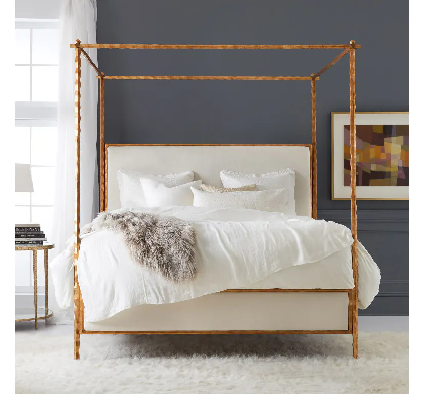 Modern History MH993F01-K Organic Bed Gold Leaf King Modern History MH993F01-K Organic Bed Gold Leaf King