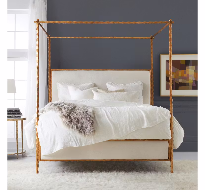 Modern History MH993F01-K Organic Bed Gold Leaf King Modern History MH993F01-K Organic Bed Gold Leaf King