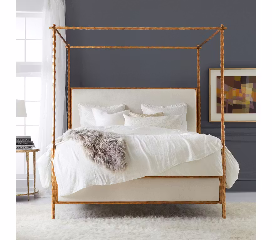 Modern History MH993F01-K Organic Bed Gold Leaf King Modern History MH993F01-K Organic Bed Gold Leaf King