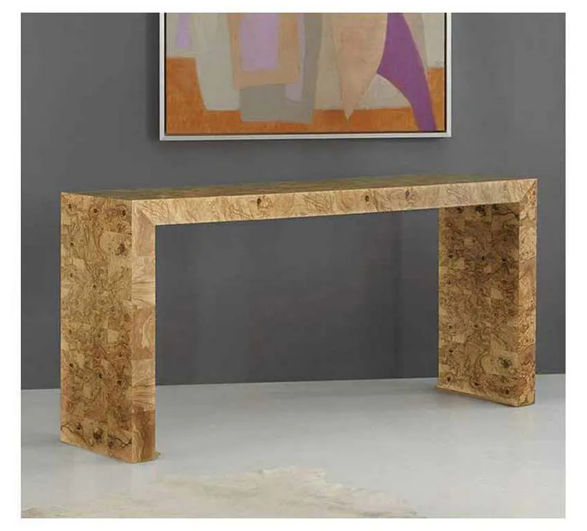 Modern History MH934F01 Large Slab Console Olive Ash Burl Modern History MH934F01 Large Slab Console Olive Ash Burl