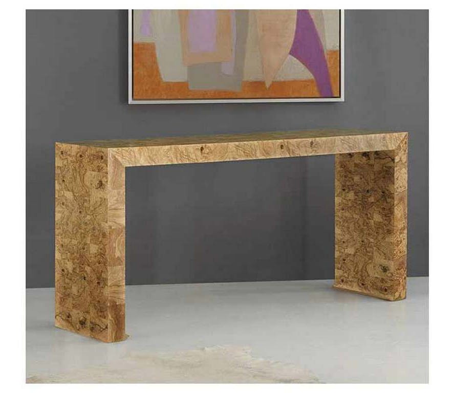 Modern History MH934F01 Large Slab Console Olive Ash Burl Modern History MH934F01 Large Slab Console Olive Ash Burl