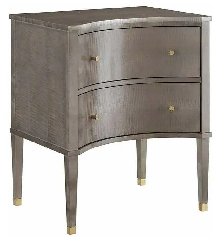 Modern History MH952F02 Concave Bedside Chest Grey Sycamore Modern History MH952F02 Concave Bedside Chest Grey Sycamore