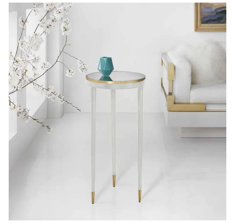 Modern History MH1091F03 Lyon Spot Table White Modern History MH1091F03 Lyon Spot Table White