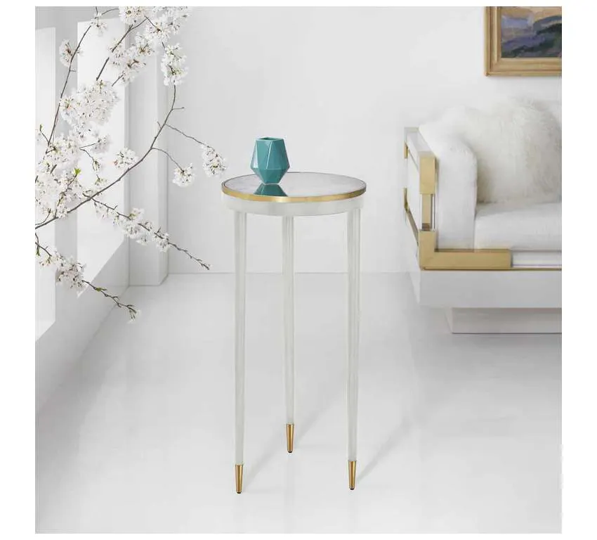 Modern History MH1091F03 Lyon Spot Table White Modern History MH1091F03 Lyon Spot Table White