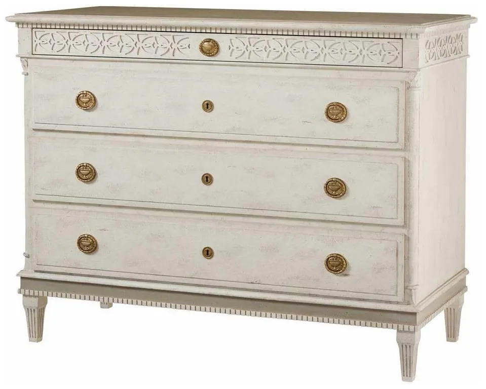 Modern History MH245F01 Large Gustavian 4 Drawer Commode Modern History MH245F01 Large Gustavian 4 Drawer Commode