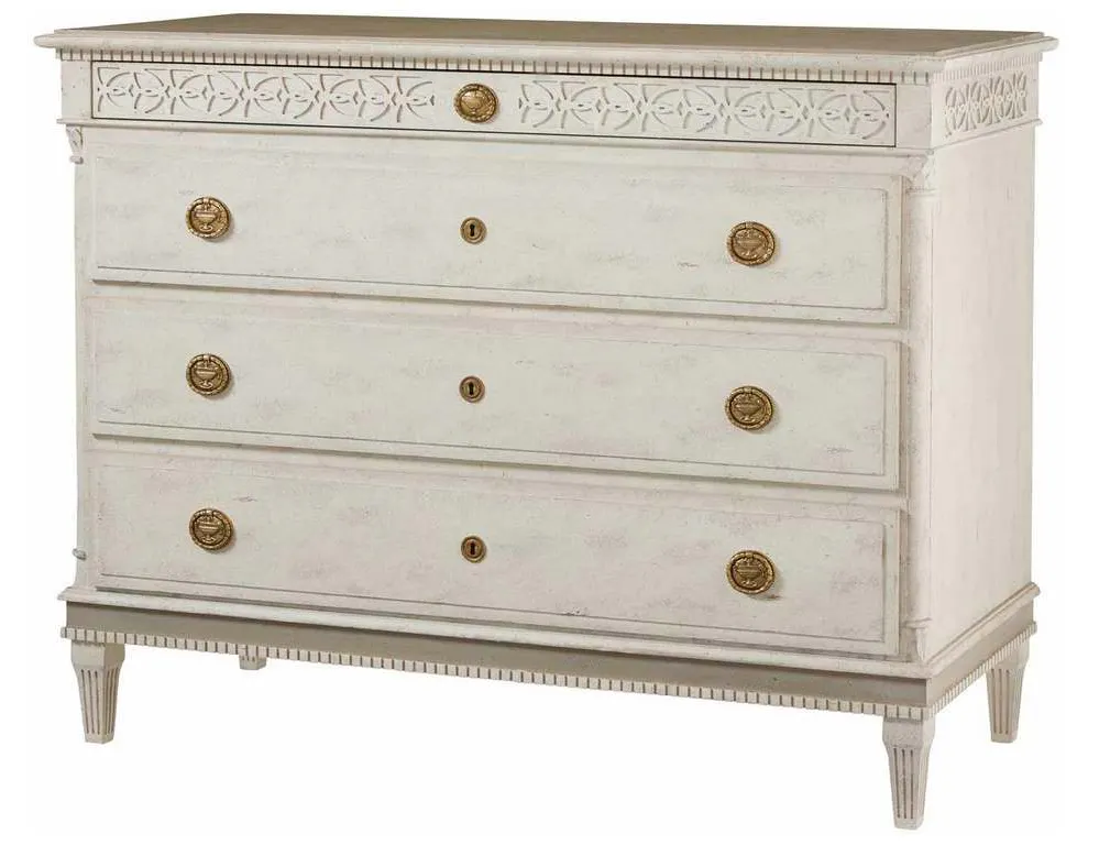 Modern History MH245F01 Large Gustavian 4 Drawer Commode Modern History MH245F01 Large Gustavian 4 Drawer Commode
