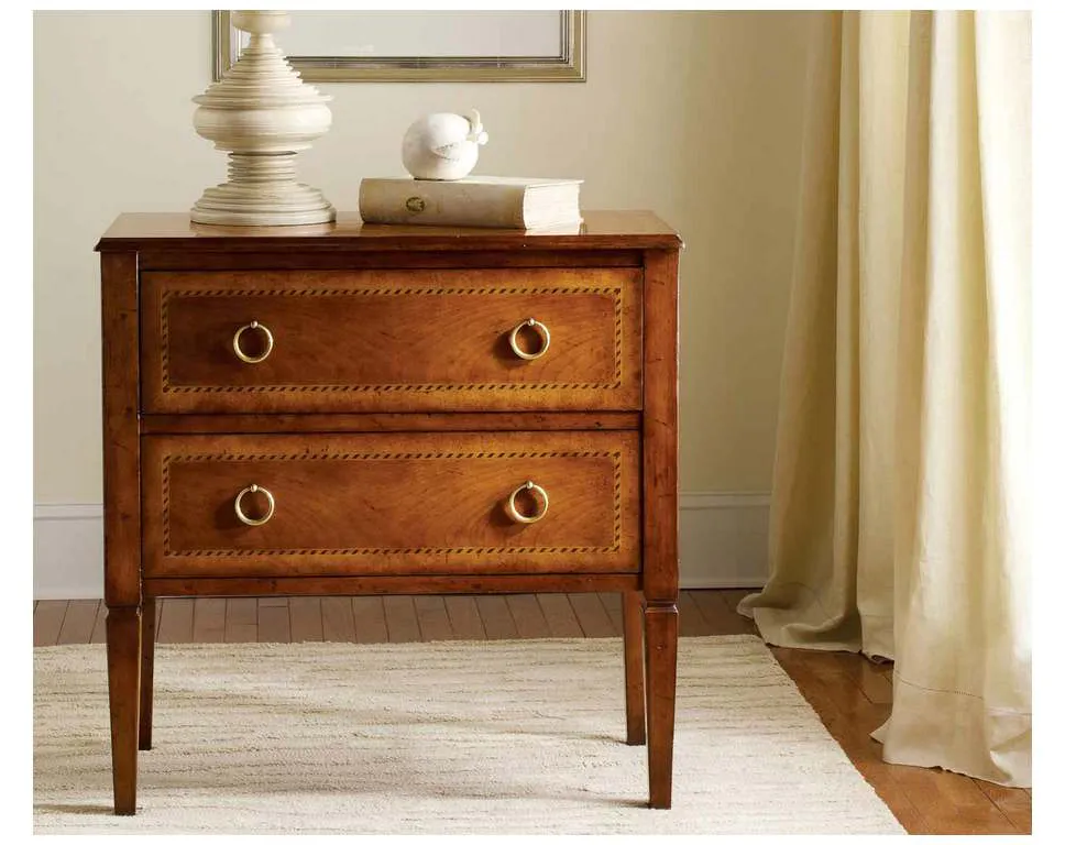 Modern History MH278F01 Two Drawer Fruitwood Commode Modern History MH278F01 Two Drawer Fruitwood Commode