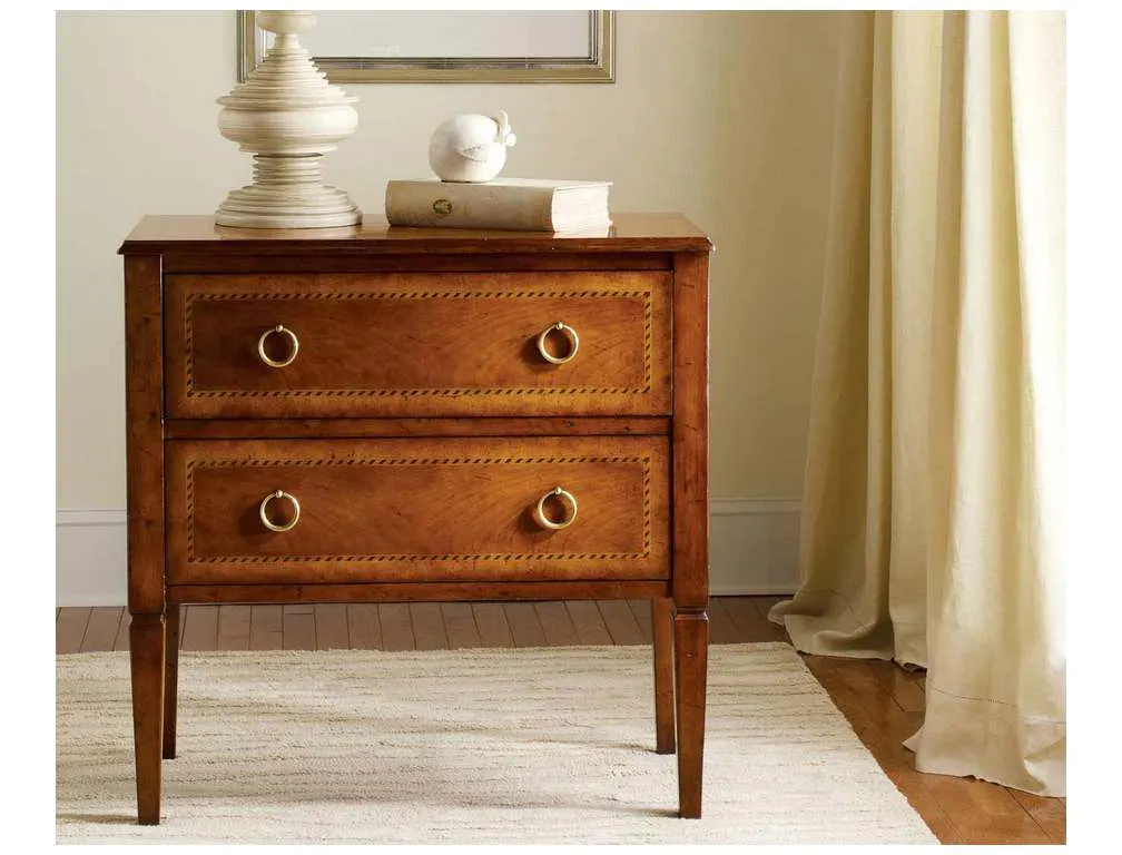 Modern History MH278F01 Two Drawer Fruitwood Commode Modern History MH278F01 Two Drawer Fruitwood Commode