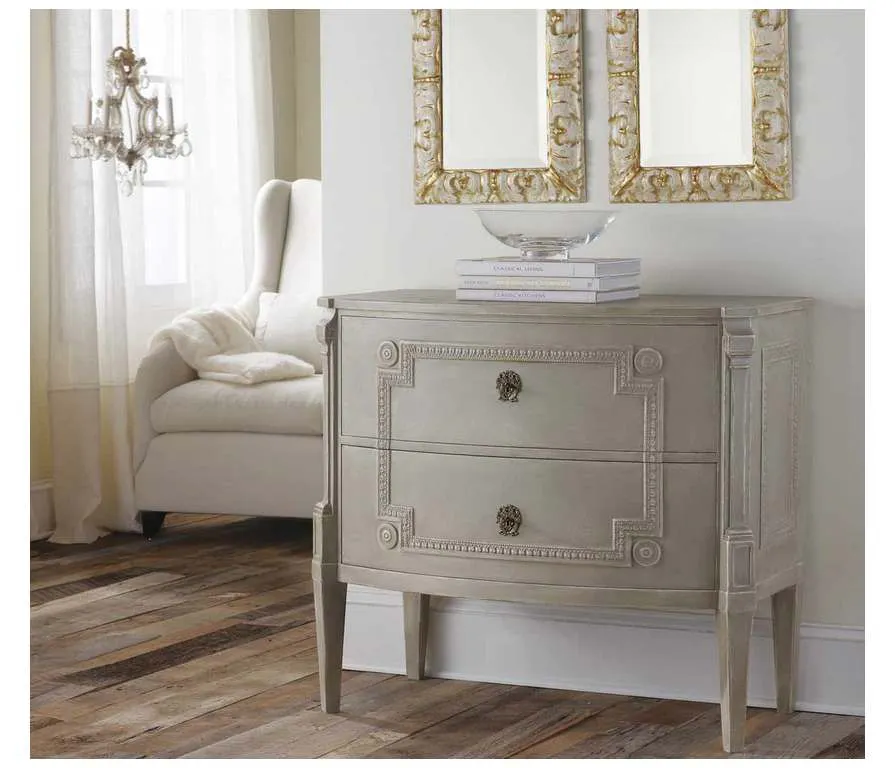 Modern History MH323F01 Bowfront Gustavian Commode Modern History MH323F01 Bowfront Gustavian Commode