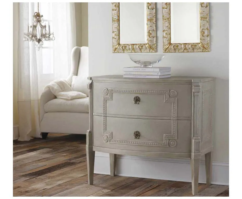 Modern History MH323F01 Bowfront Gustavian Commode Modern History MH323F01 Bowfront Gustavian Commode