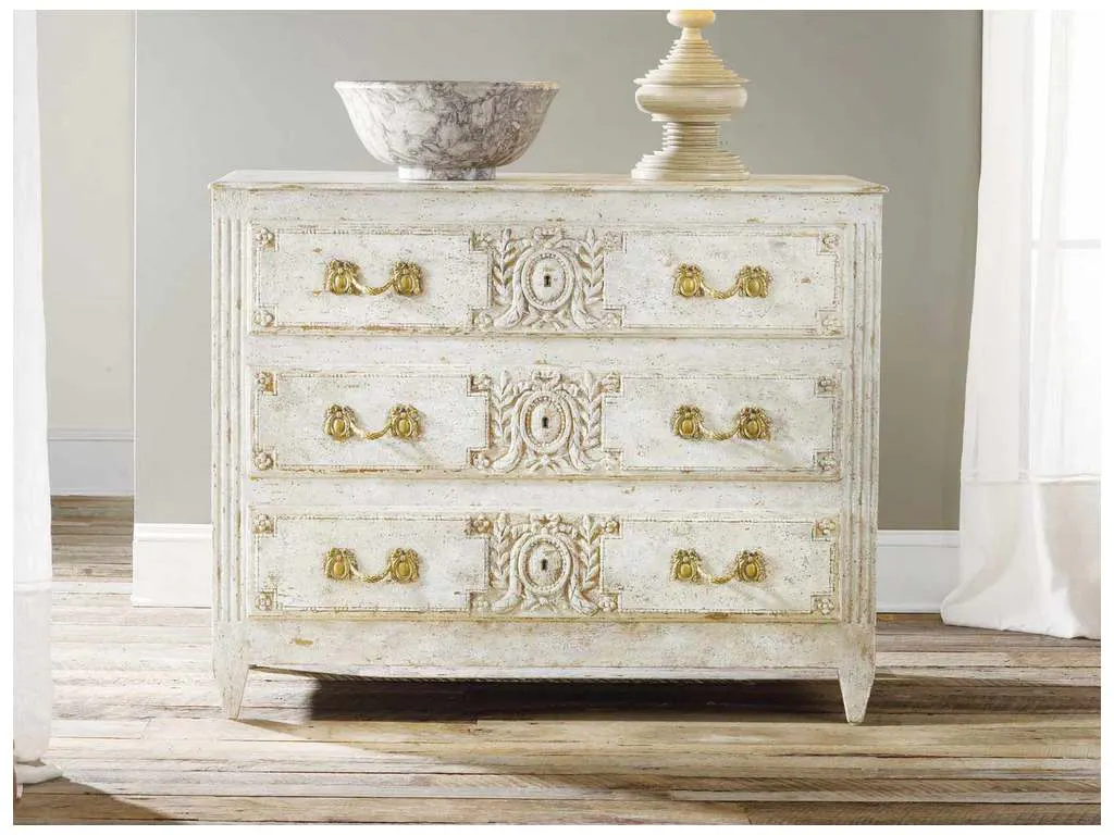 Modern History MH388F01  Carved and Painted 3 Drawer Chest