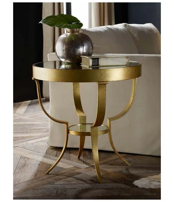 Modern History MH527F01 Wrought Gueridon Gold Leaf Mirror Modern History MH527F01 Wrought Gueridon Gold Leaf Mirror