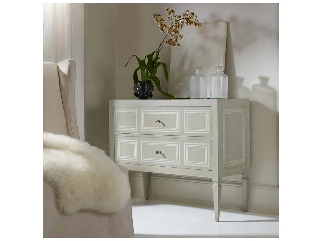 Modern History MH561F02  Milan Commode Grey Paint With Ivory Accent