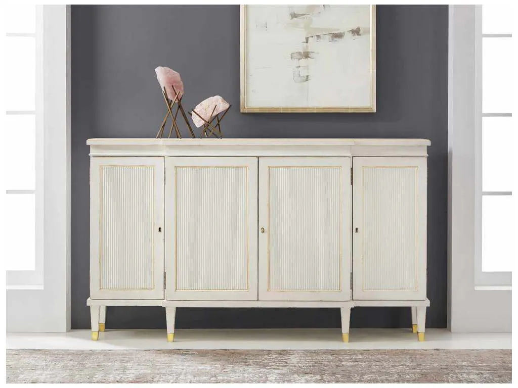 Modern History MH722F02  Swedish Reeded Breakfront Cabinet