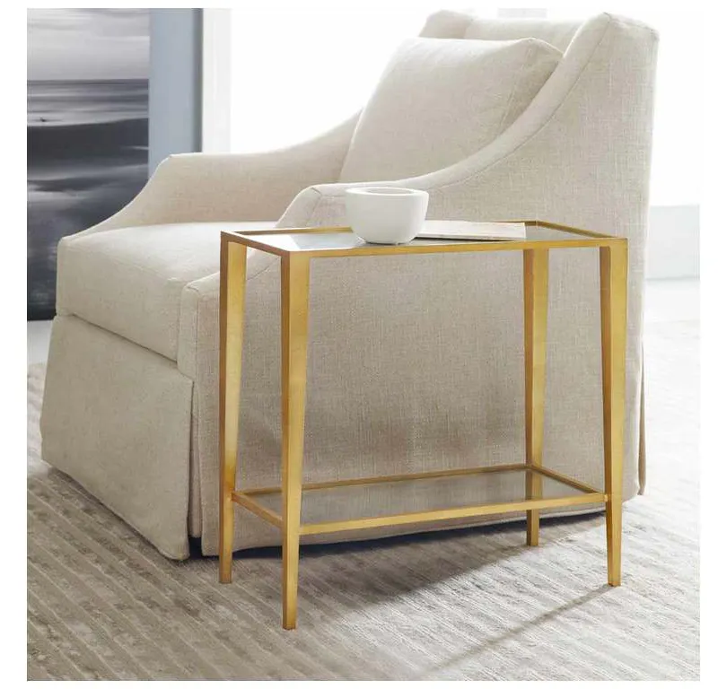 Modern History MH820F01 Large Gilt Chairside Table Gold Leaf Modern History MH820F01 Large Gilt Chairside Table Gold Leaf