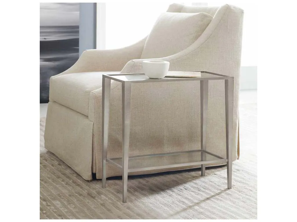 Modern History MH820F02  Large Gilt Chairside Table Silver Leaf