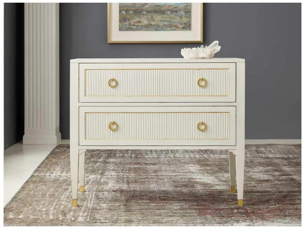 Modern History MH888F02 Swedish Reeded Two Drawer Chest Modern History MH888F02 Swedish Reeded Two Drawer Chest