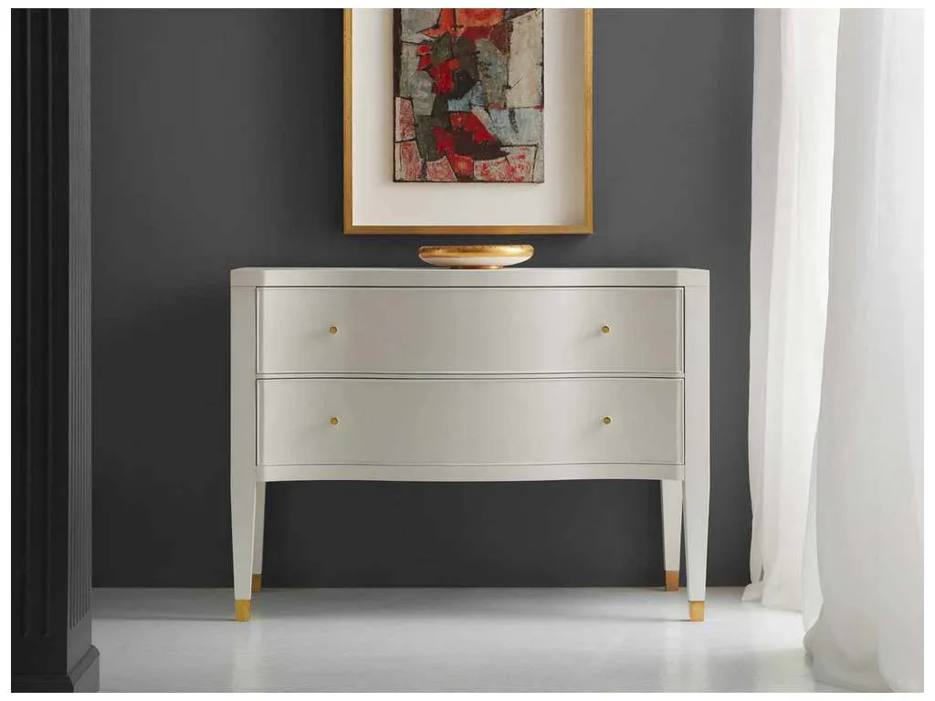 Modern History MH909F01 Serpentine Chest White Linen Modern History MH909F01 Serpentine Chest White Linen