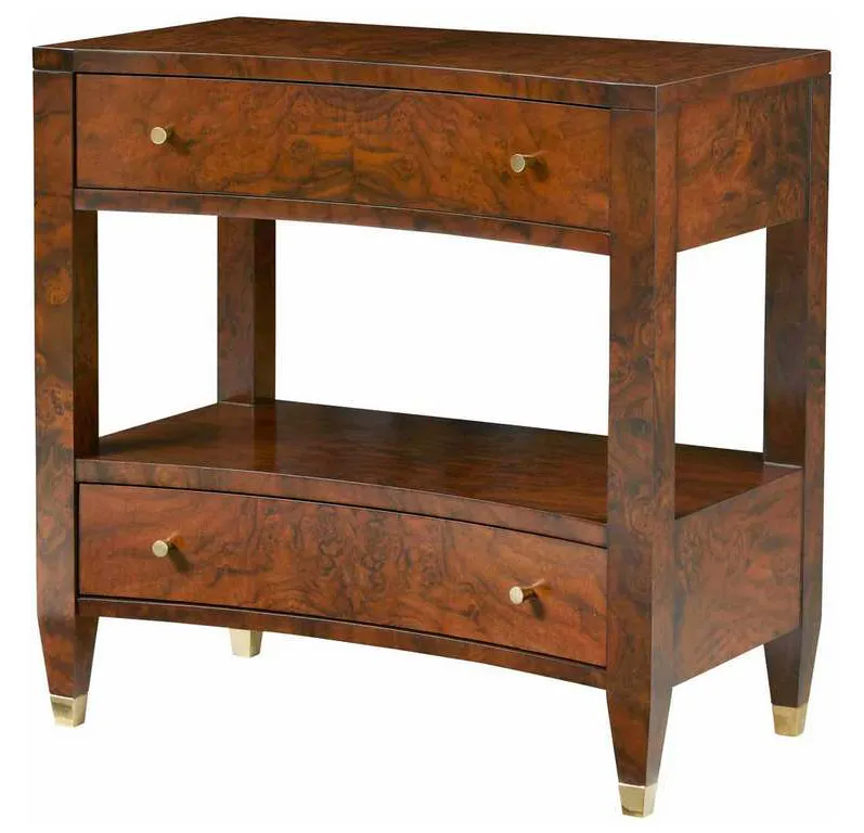 Modern History MH964F02 Concave Nightstand Walnut Burl Modern History MH964F02 Concave Nightstand Walnut Burl